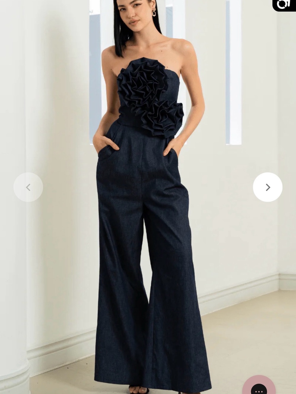 Yumi Kim Chambray Ibiza Strapless Jumpsuit